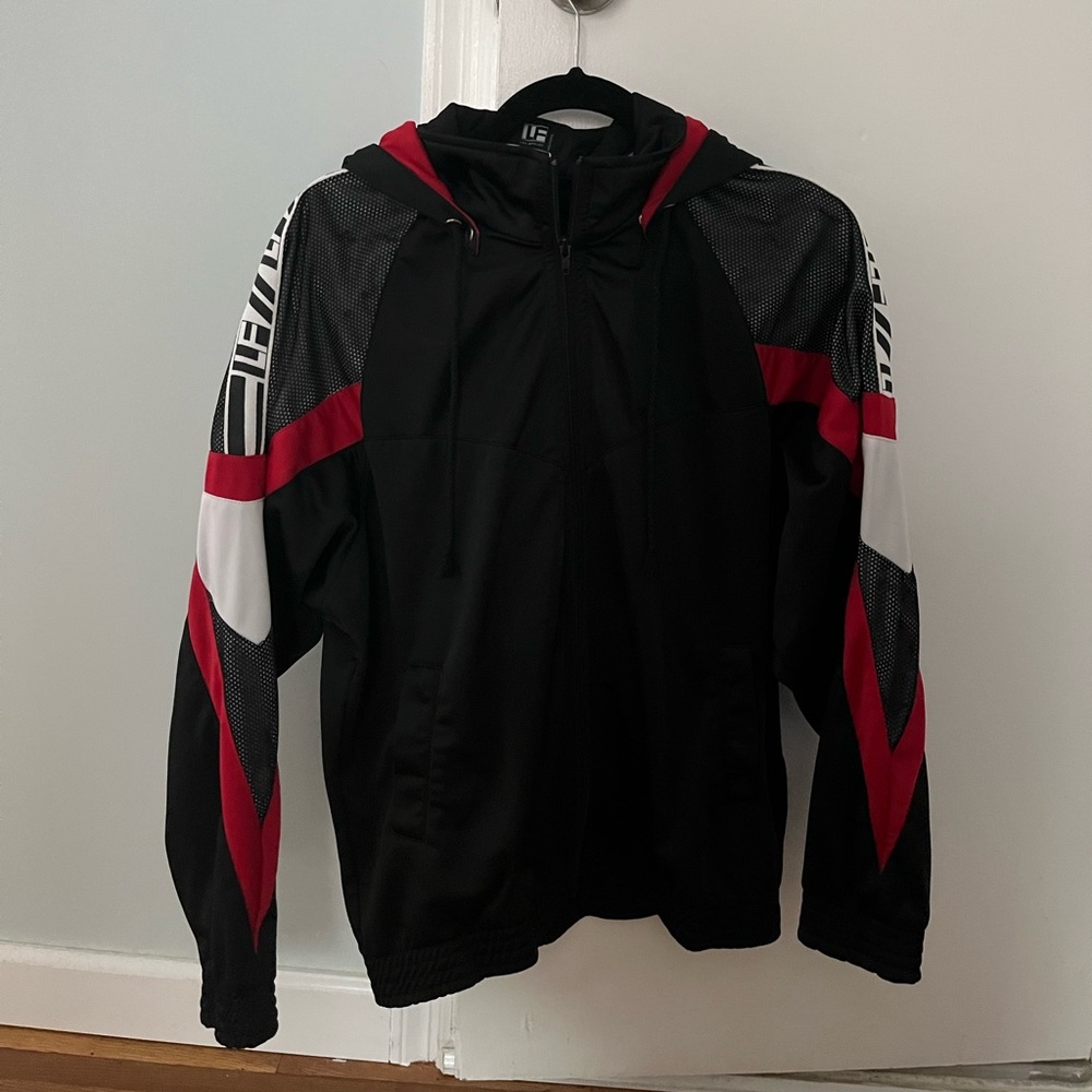 LF Red/Black Racer Zipper Lightweight Jacket (S)
